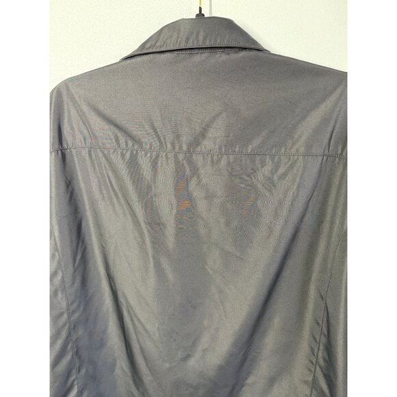 Axcess by Claiborne Black Soft Shell Zip Up Jacket Large Pockets Lightweight - Picture 7 of 14